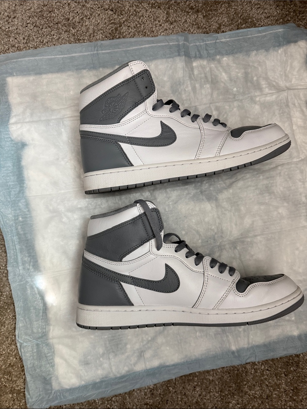 Nike Men’s Air Jordan 1 High - White and Dark Gray